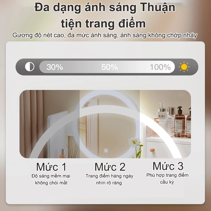 Bali Bàn Trang Điểm Phong Cách Hiện Đại Có Đèn Led Xa Hoa Có 2 Ngăn Kéo Tủ Có Kèm Tiện Phong Cách Cực